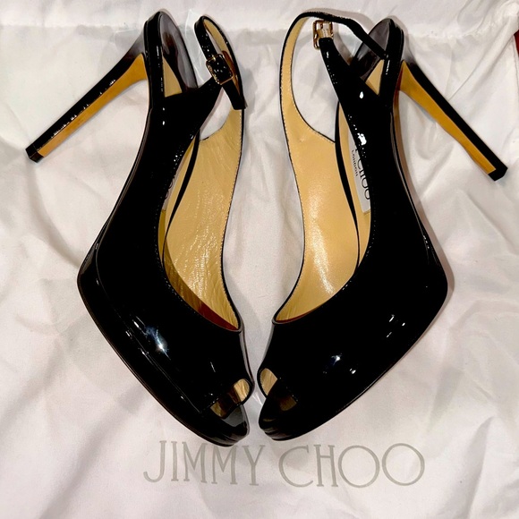 BLACK JIMMY CHOO HEELS! FOR SALE NEVER WORN!!! - Picture 1 of 7